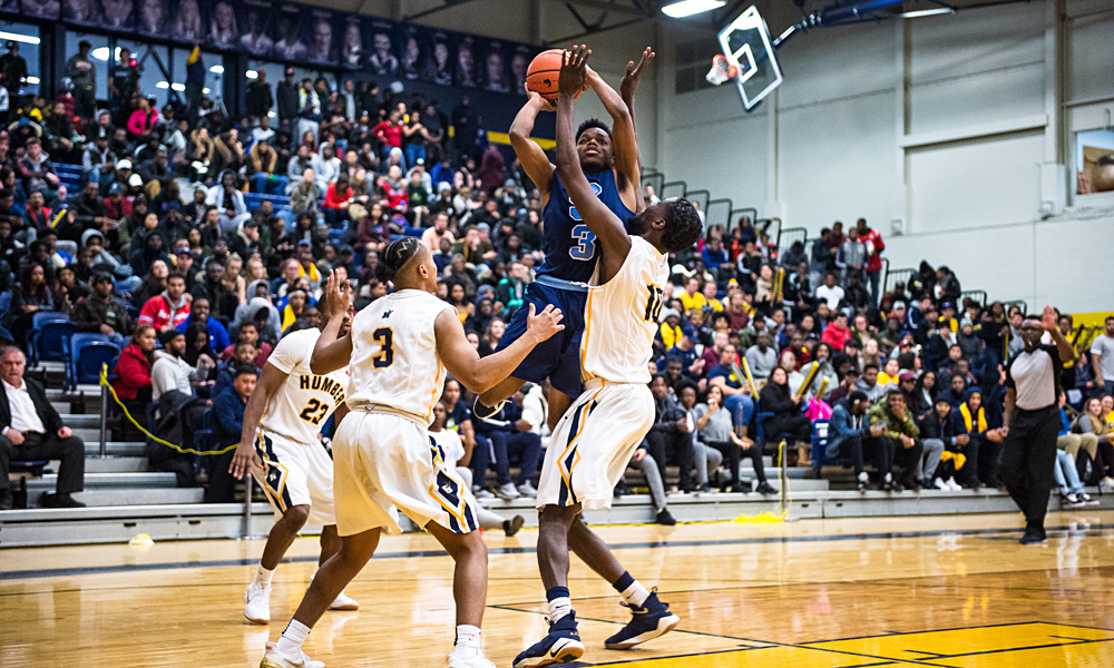 Men's basketball rallies from 17 down but falls in OT to Humber