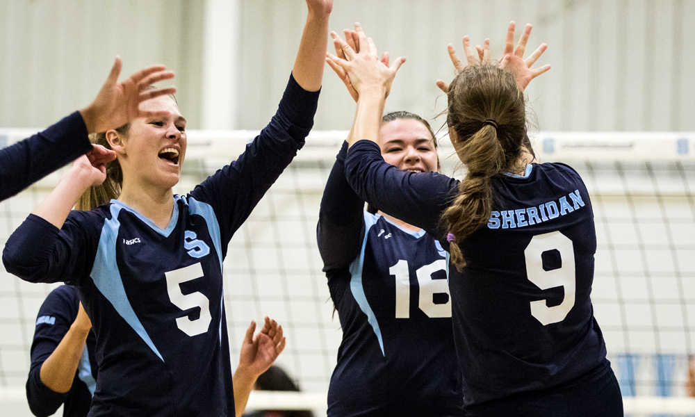 Women’s volleyball clip Fanshawe in four sets